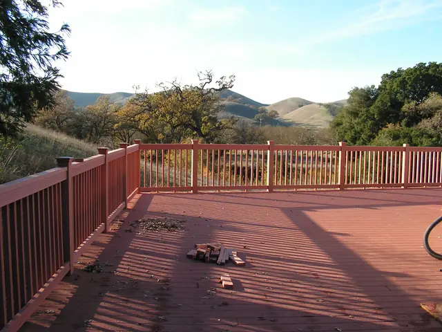 New composite deck and railing looking toward the hills, Danville