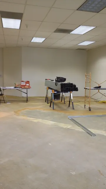 Before: demolition underway in the Danville learning center space