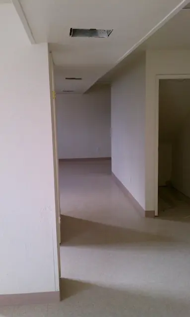 Hallway between offices in the San Leandro tenant improvement