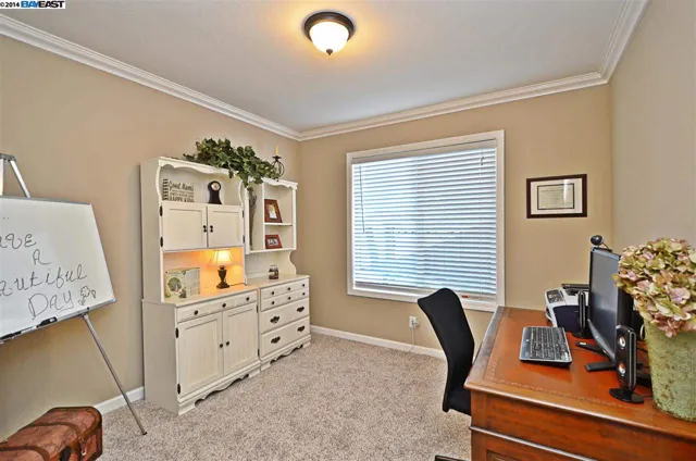Home office room in the remodeled San Ramon home