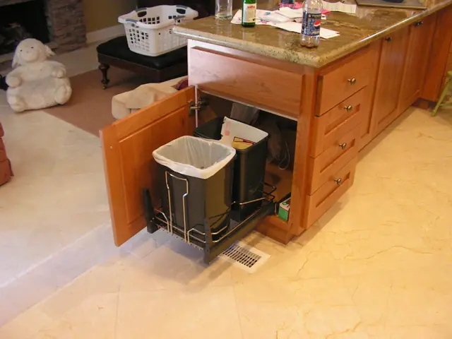 Pull-out cabinet drawers in the San Ramon kitchen