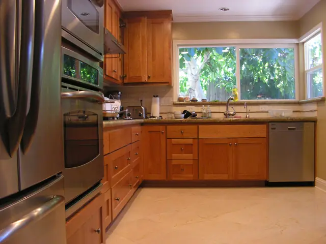 San Ramon kitchen remodel with tile floor and new window